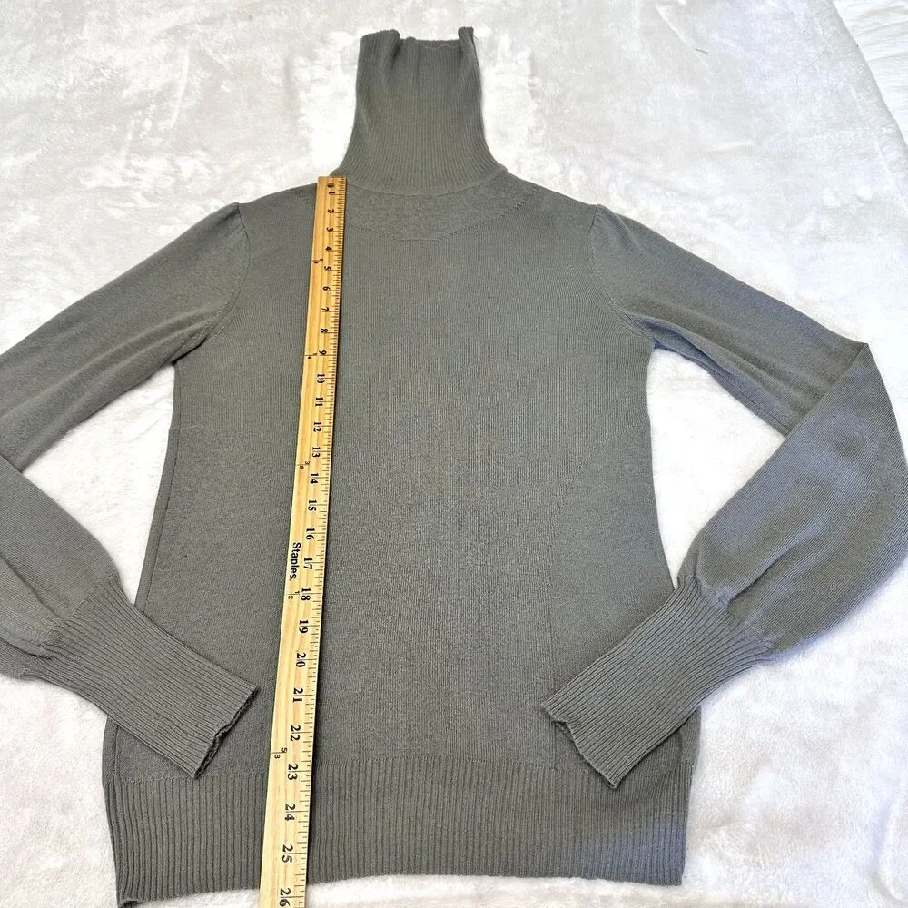 Patrizia Pepe Firenze Gray Cashmere Turtleneck Sweater Women's IT 44 US M Italy